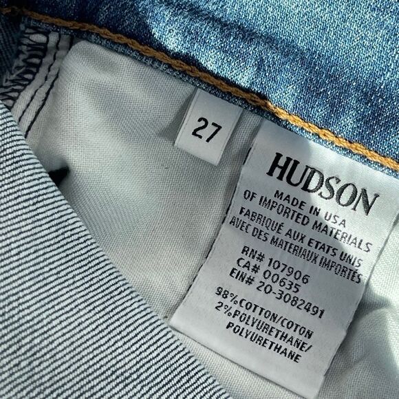 Hudson Riley Relaxed Straight Leg Ring Zip Crop Jeans Sz 27 - Picture 5 of 11